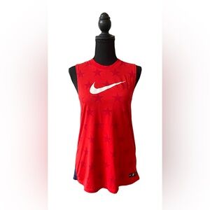 Nike: The Nike Tee Women's Red Sleeveless Football Top